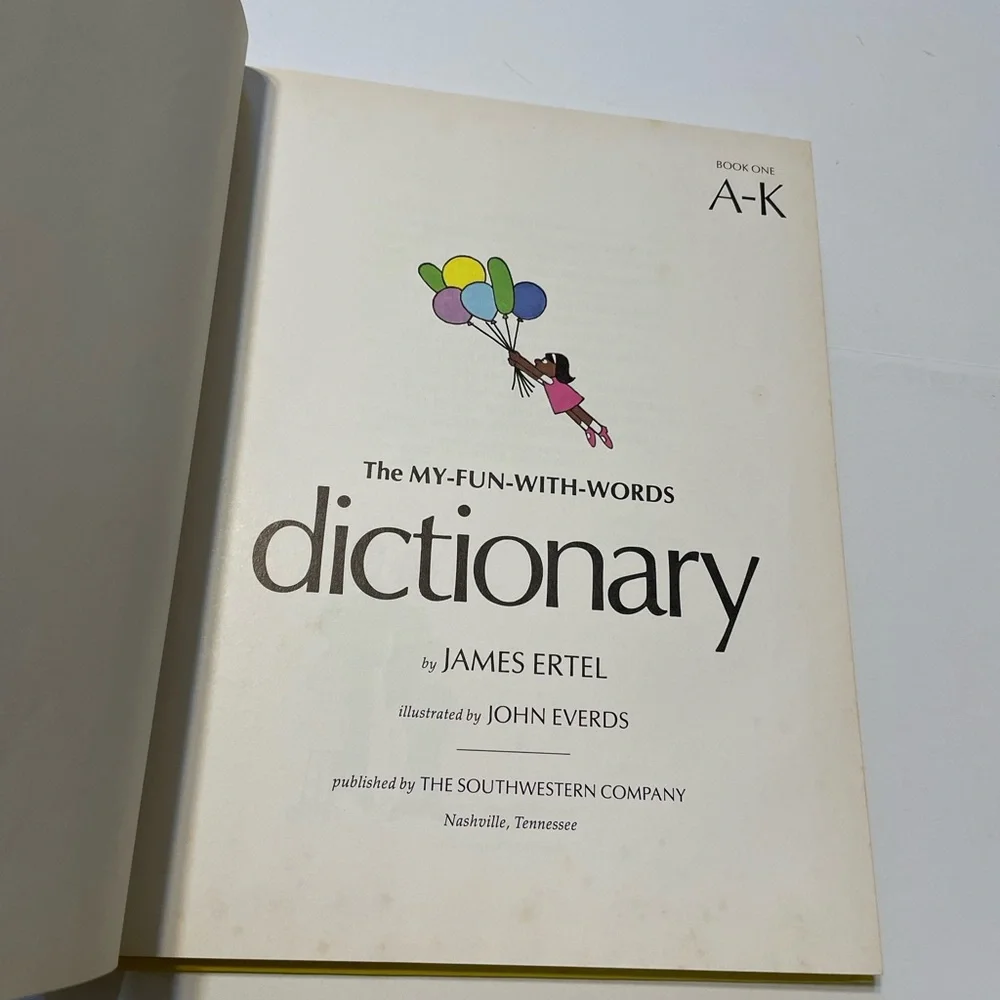 Vintage My Fun with Words Picture Dictionary ~ Vol A-K ~ 1974~ Hardcover